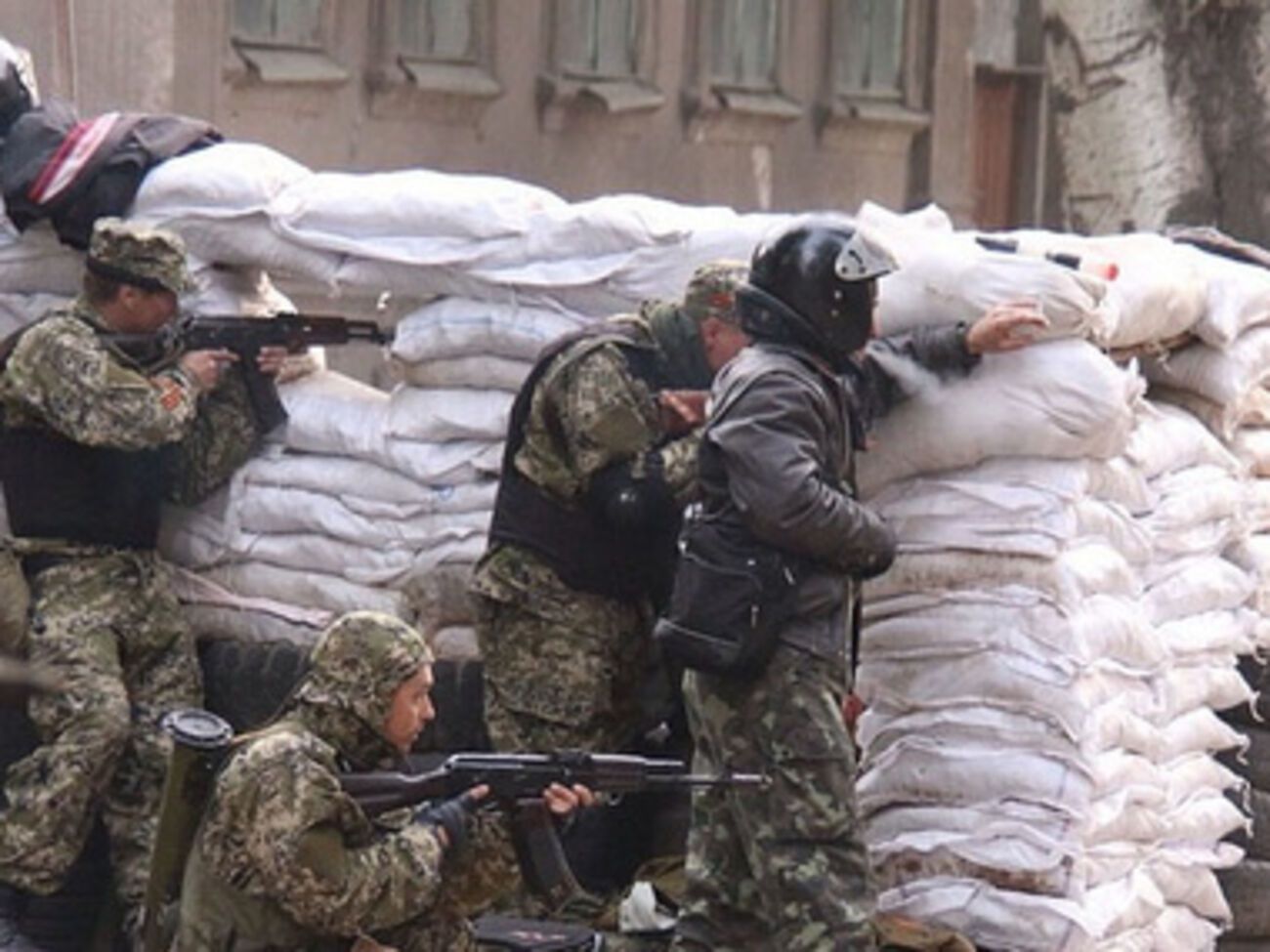 Один из блокпостов в Славянске