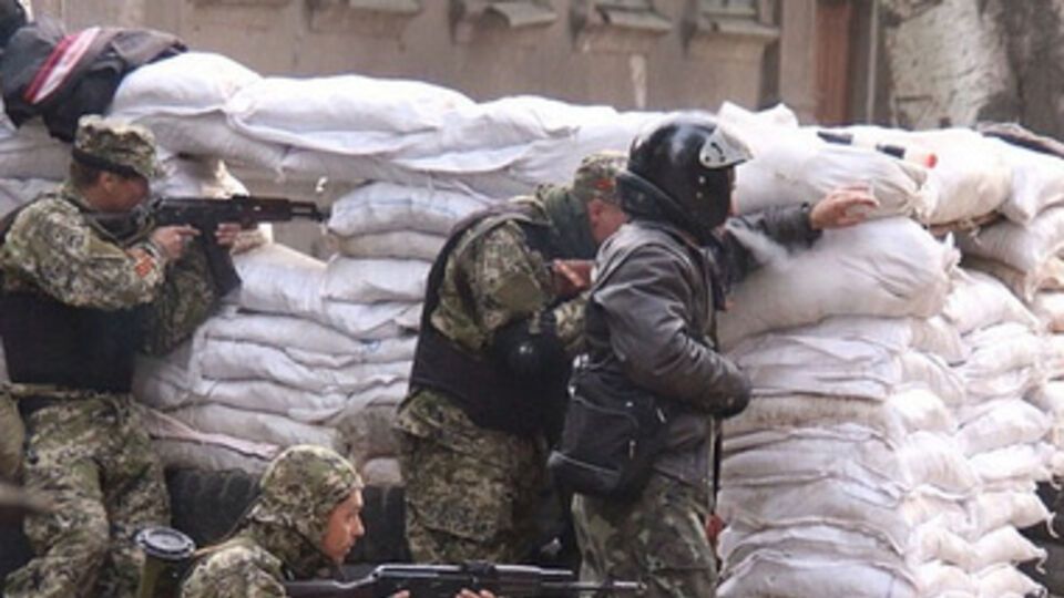 Один из блокпостов в Славянске