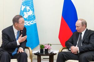 Пан Ги Мун и Владимир Путин встретились в Шанхае