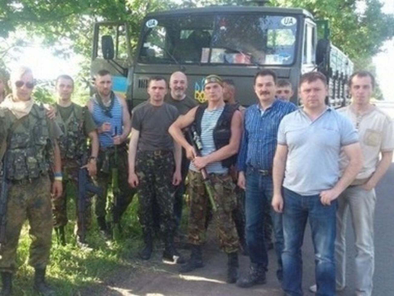 Бойцы 51-й механизированной бригады, на которых напали террористы под Волновахой