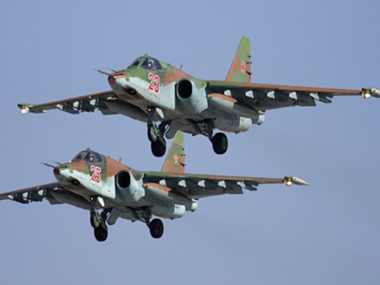 Су-25, российские штурмовики для нанесения ударов по наземным целям