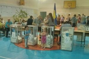 Киевский избирательный участок по состоянию на 22.10 в воскресенье, 25-го мая