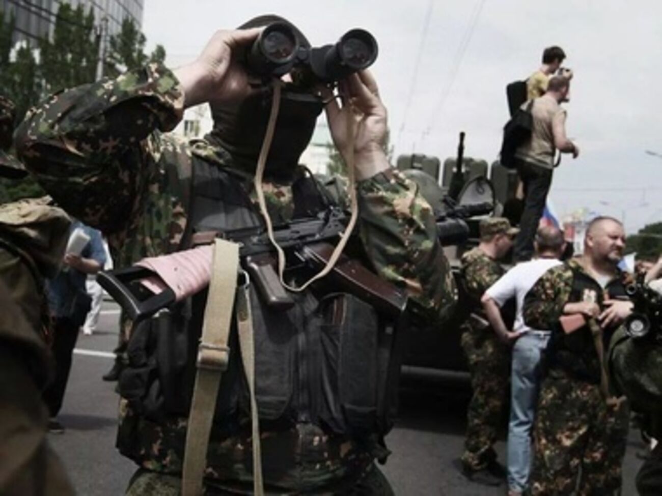 Боевики в центре Донецка