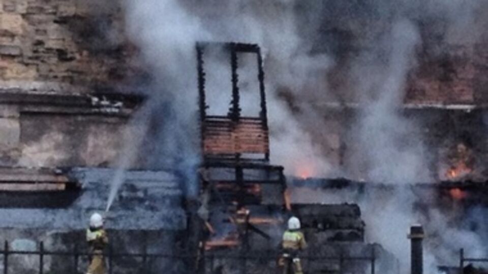 Газовая труба горела в историческом центре Одессы