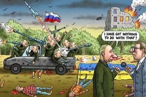 Путин стал главным героем карикатуристов. Фоторепортаж