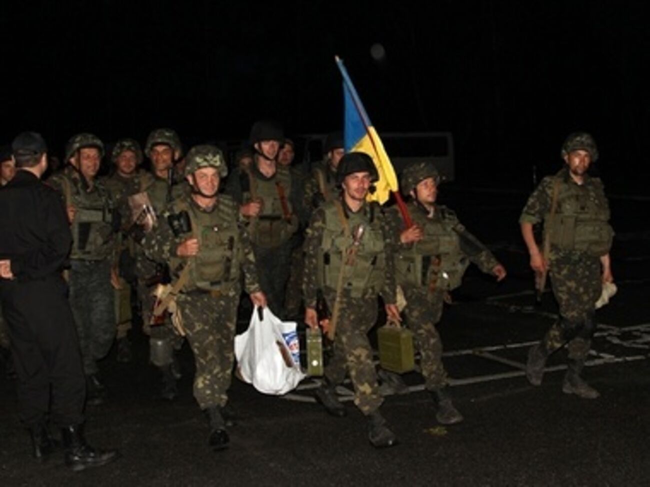 Военнослужащие первого батальона Нацгвардии вернулись с задания