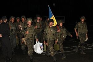 Военнослужащие первого батальона Нацгвардии вернулись с задания
