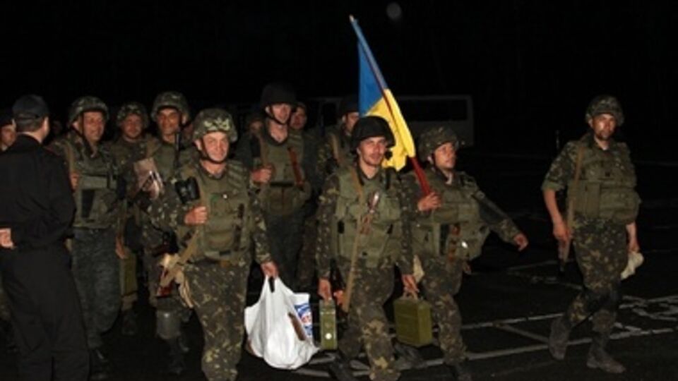 Военнослужащие первого батальона Нацгвардии вернулись с задания