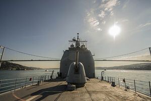 Во время миссии крейсер посетил Болгарию, Румынию, а также провел учения с турецкими военными