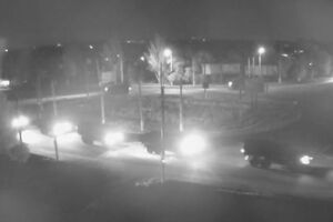 Проезд колонны транспорта зафиксировали камеры видеонаблюдения