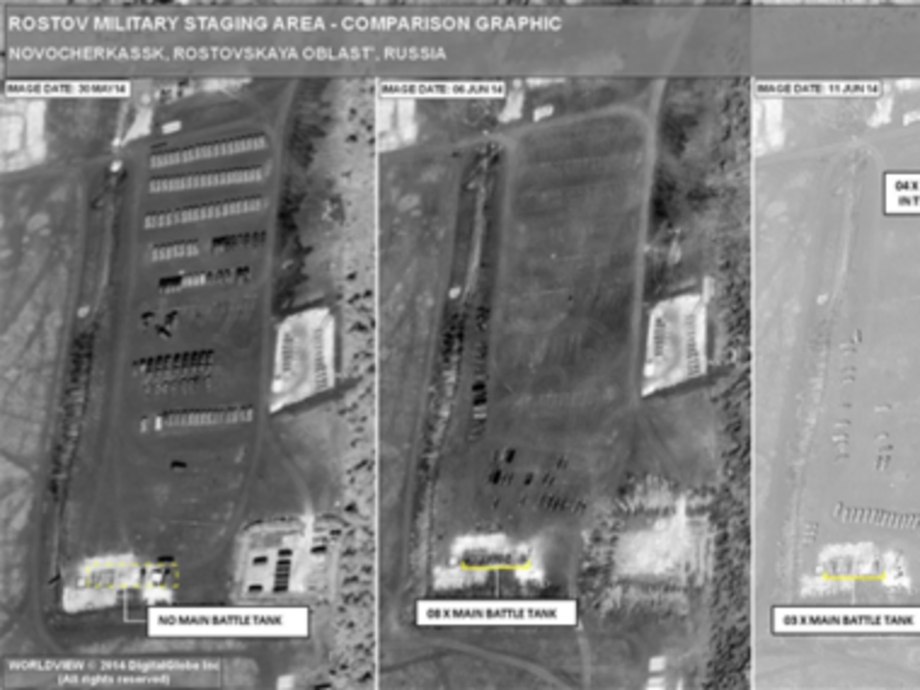 Фото российской военной базы в Ростове-на-Дону с подобными танками