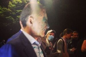 Протестующим не понравился "Лексус", на котором приехал Николай Рудьковский