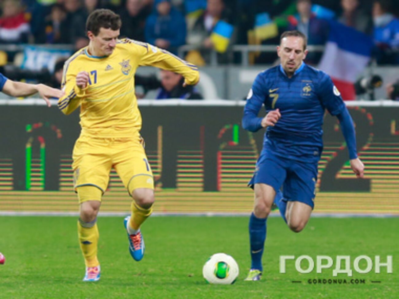 Франк Рибери принимал участие в матче плей-офф ЧМ-2014 со сборной Украины