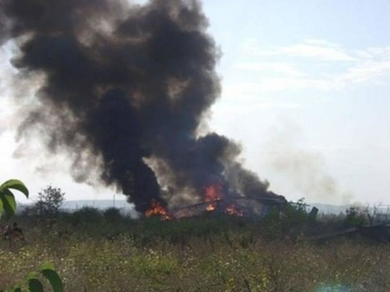 На месте падения работает поисково-спасательная группа