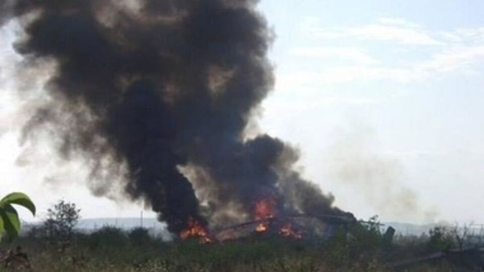 На месте падения работает поисково-спасательная группа