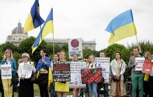 Акция протеста против визита Путина в Вене, 24 июня 2014 года