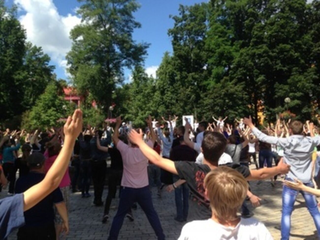 Зарядка в столице Украины состояла из трех блоков с нарастающей нагрузкой