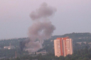 В результате штурма начался пожар