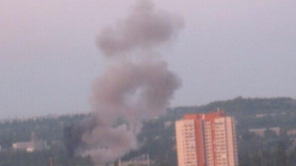 В результате штурма начался пожар