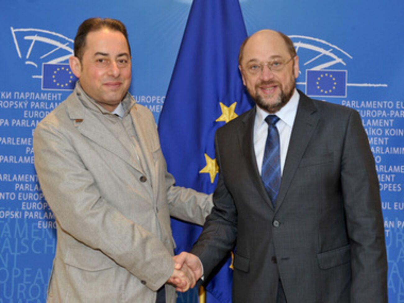 Первый вице-президент Джани Пителла и экс-глава Европарламента Мартин Шульц&nbsp;