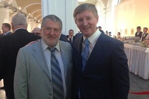 Поздравить Порошенко пришли и самые влиятельные бизнесмены Украины Ринат Ахметов и Игорь Коломойский