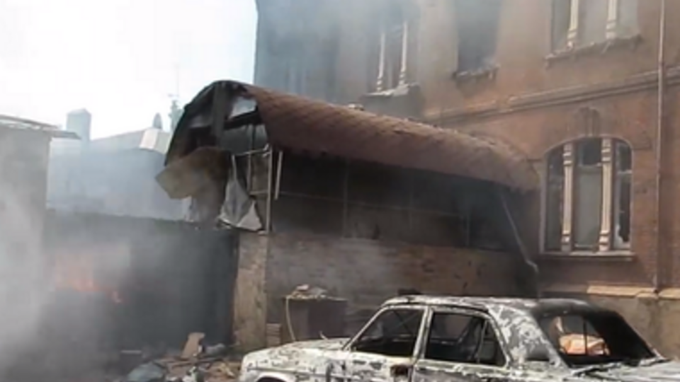 "Дом купца" на улице Короленко, где представители ДНР организовали казарму