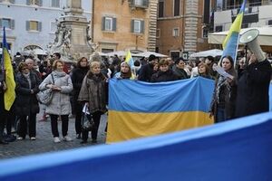 Акции в поддержку Украины в Италии проходят с декабря 2013 года