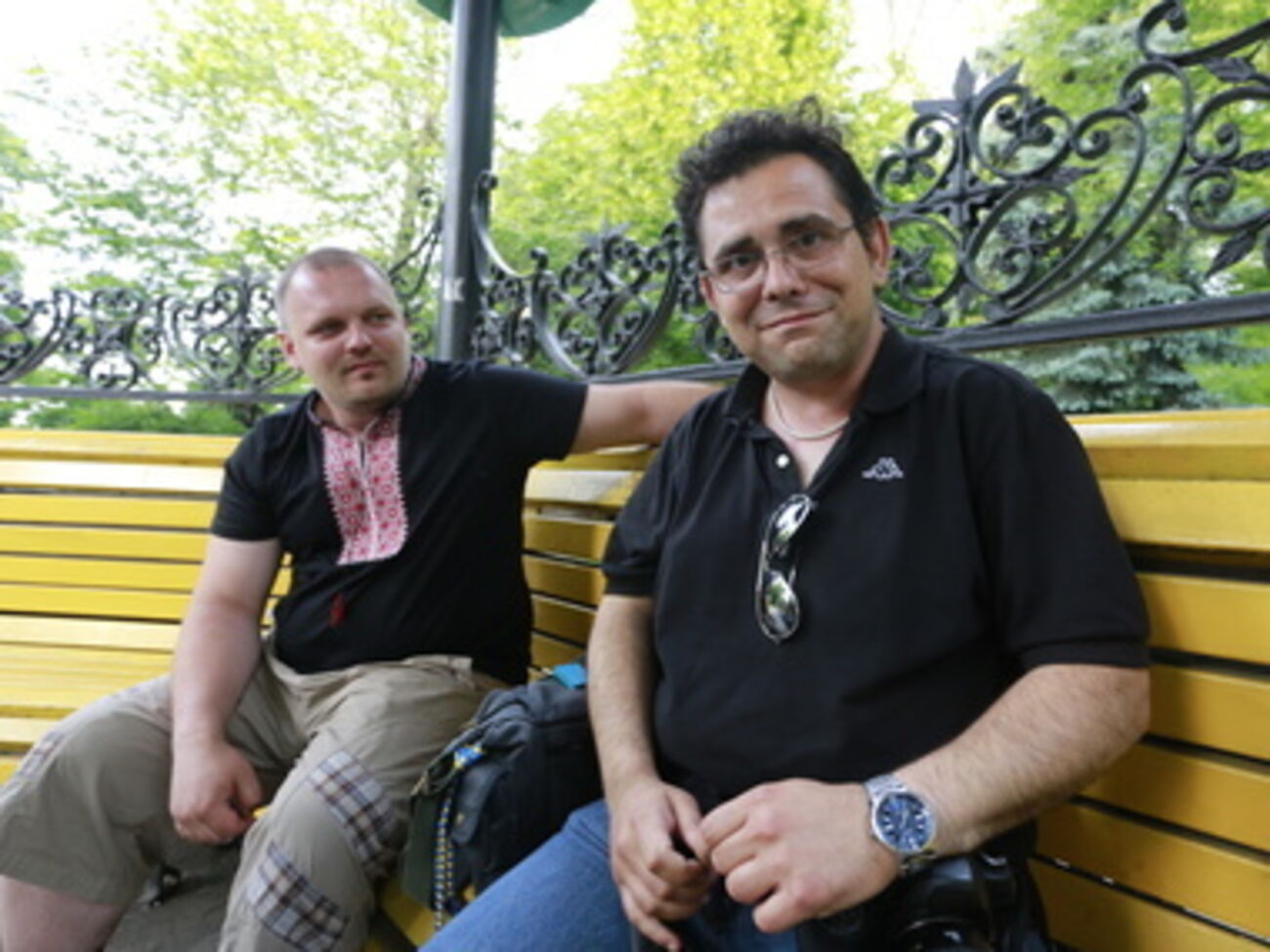 Белорусский журналист Дмитрий Галко и итальянский фотограф Козимо Аттанасио