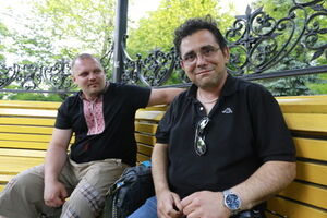 Белорусский журналист Дмитрий Галко и итальянский фотограф Козимо Аттанасио