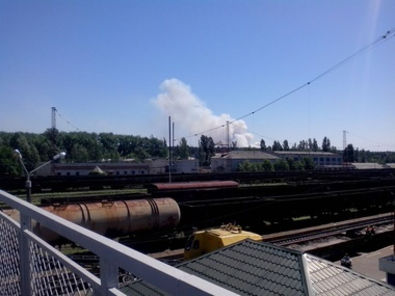 Дым в районе Красного Лимана