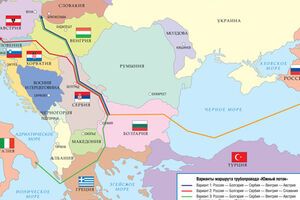 "Южный поток" --- проект "Газпрома" по транспортировке газа в Европу