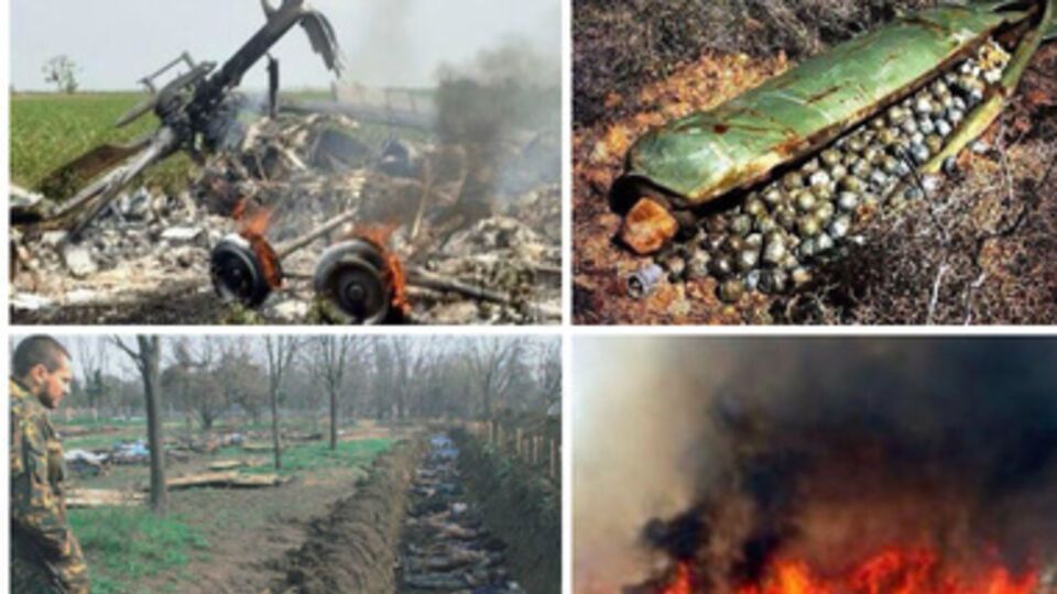 Ни одно изображение, вопреки тому, что утверждается в новостях, не имеет отношения к происходящему в Украине.