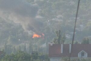 Пожар видно даже в центре города