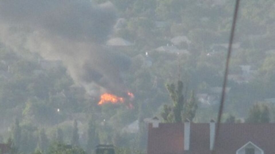 Пожар видно даже в центре города