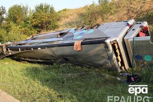 В украинском автобусе только некоторые пассажиры получили легкие травмы