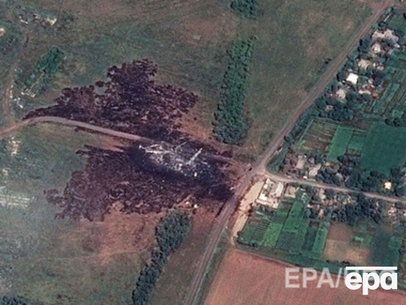 Место крушения авиалайнера