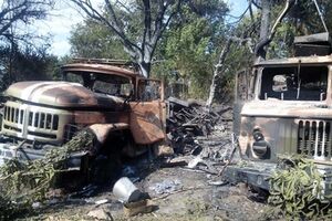 Последствия обстрела украинских войск со стороны России