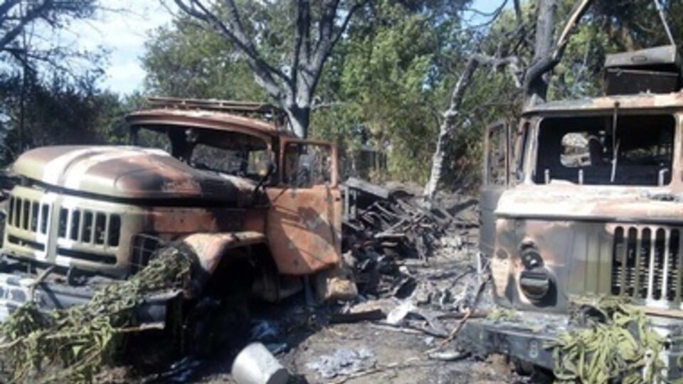 Последствия обстрела украинских войск со стороны России