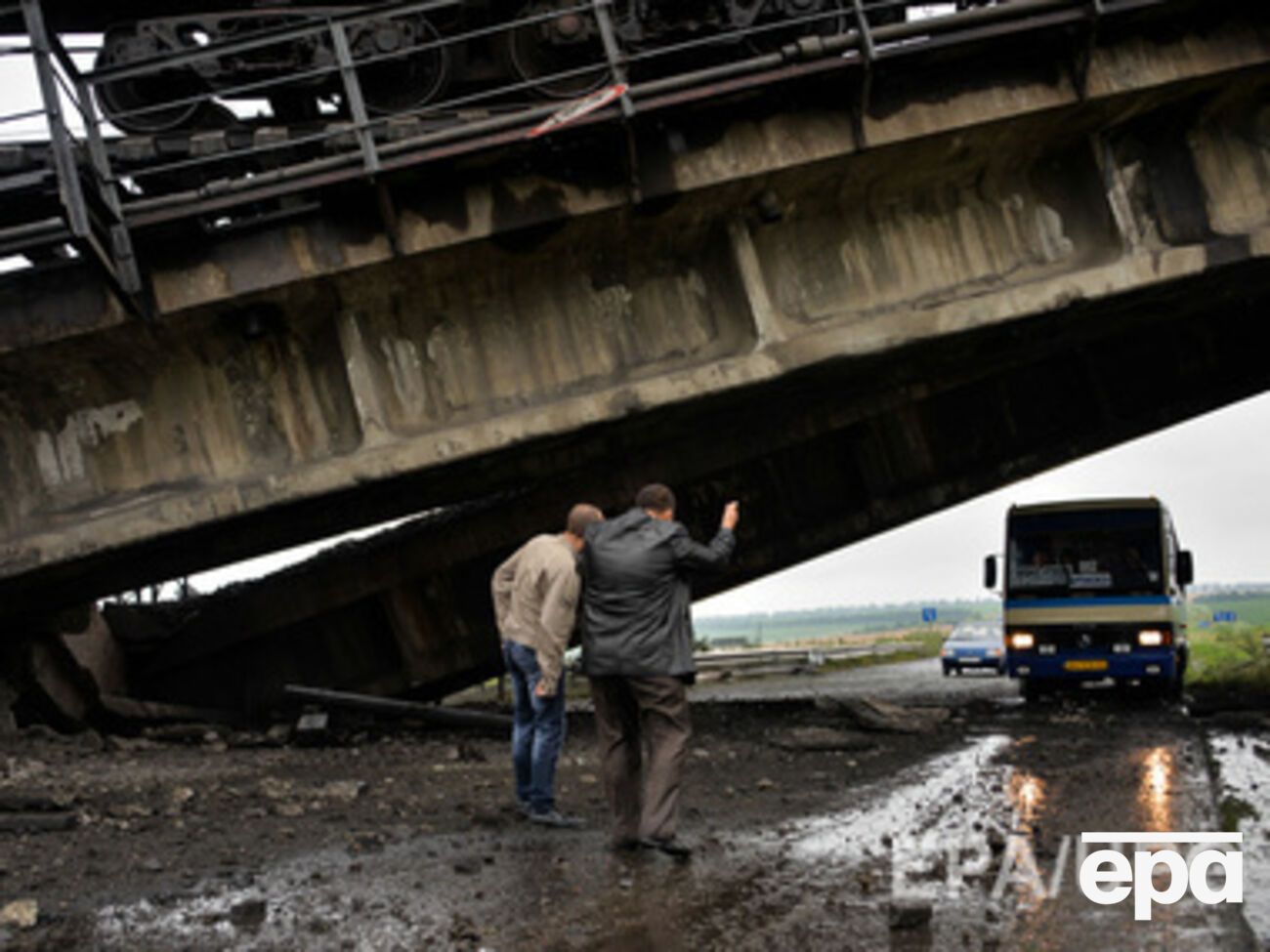 Взорванный 7 июля в районе&nbsp;Новобахмутовки железнодорожный мост