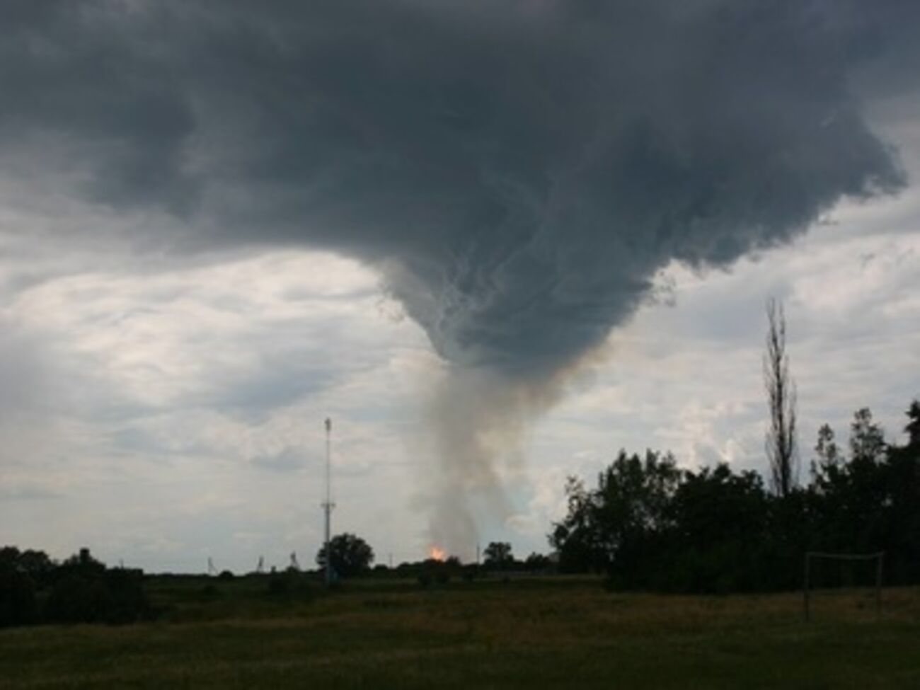 Место взрыва газопровода