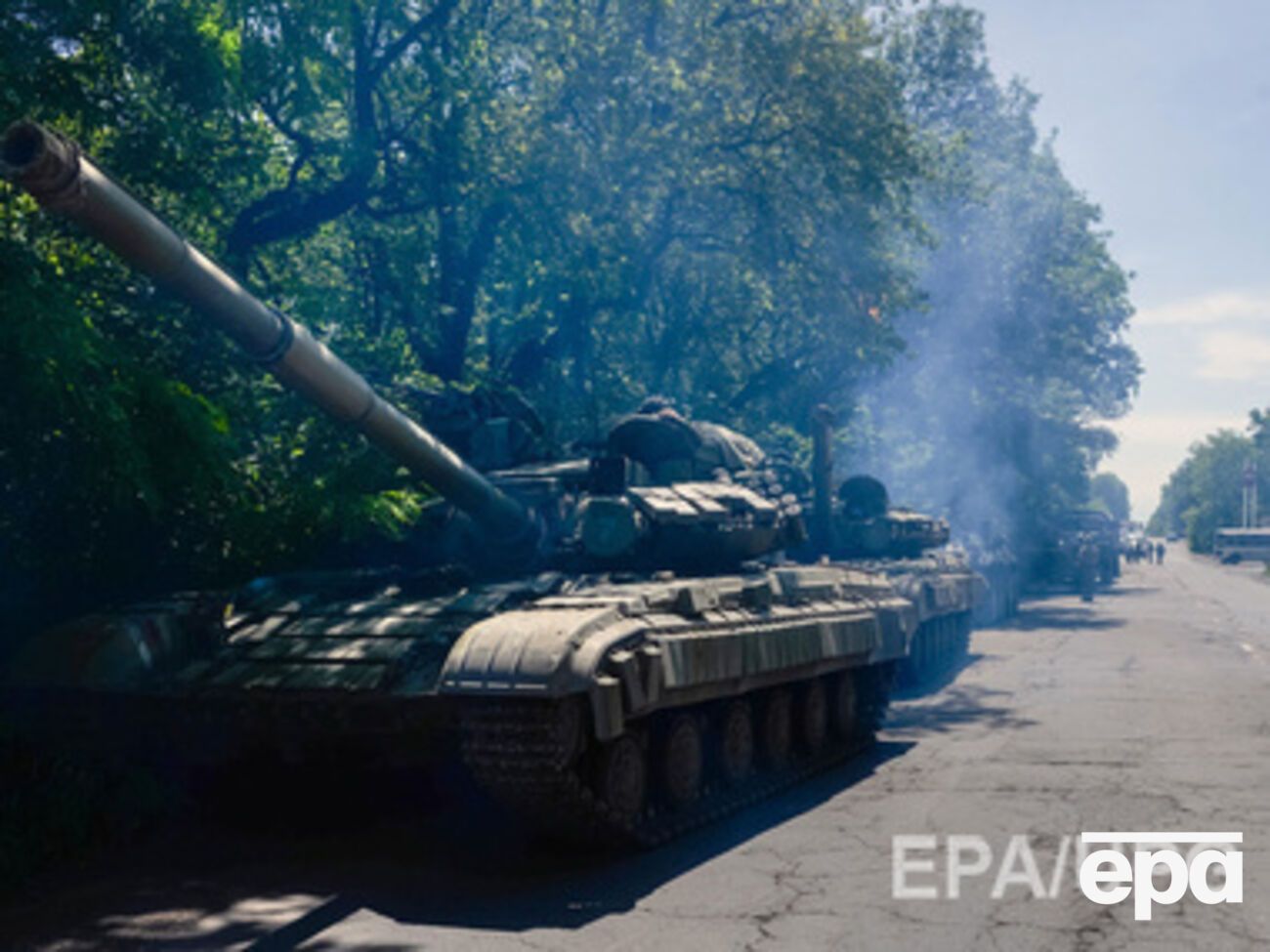 Колонна боевиков недалеко от Горловки