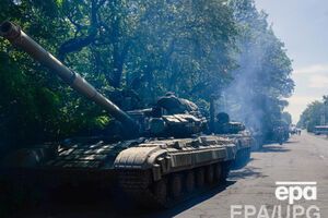 Колонна боевиков недалеко от Горловки