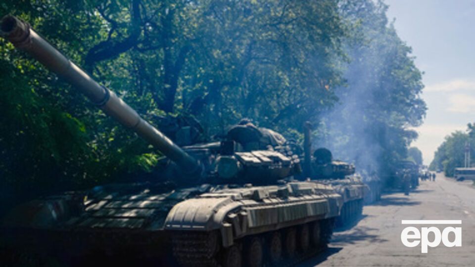 Колонна боевиков недалеко от Горловки