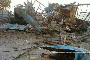 Боевики разрушили здание поста наблюдения