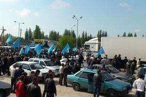 Татары на границе Крыма с Херсонской областью