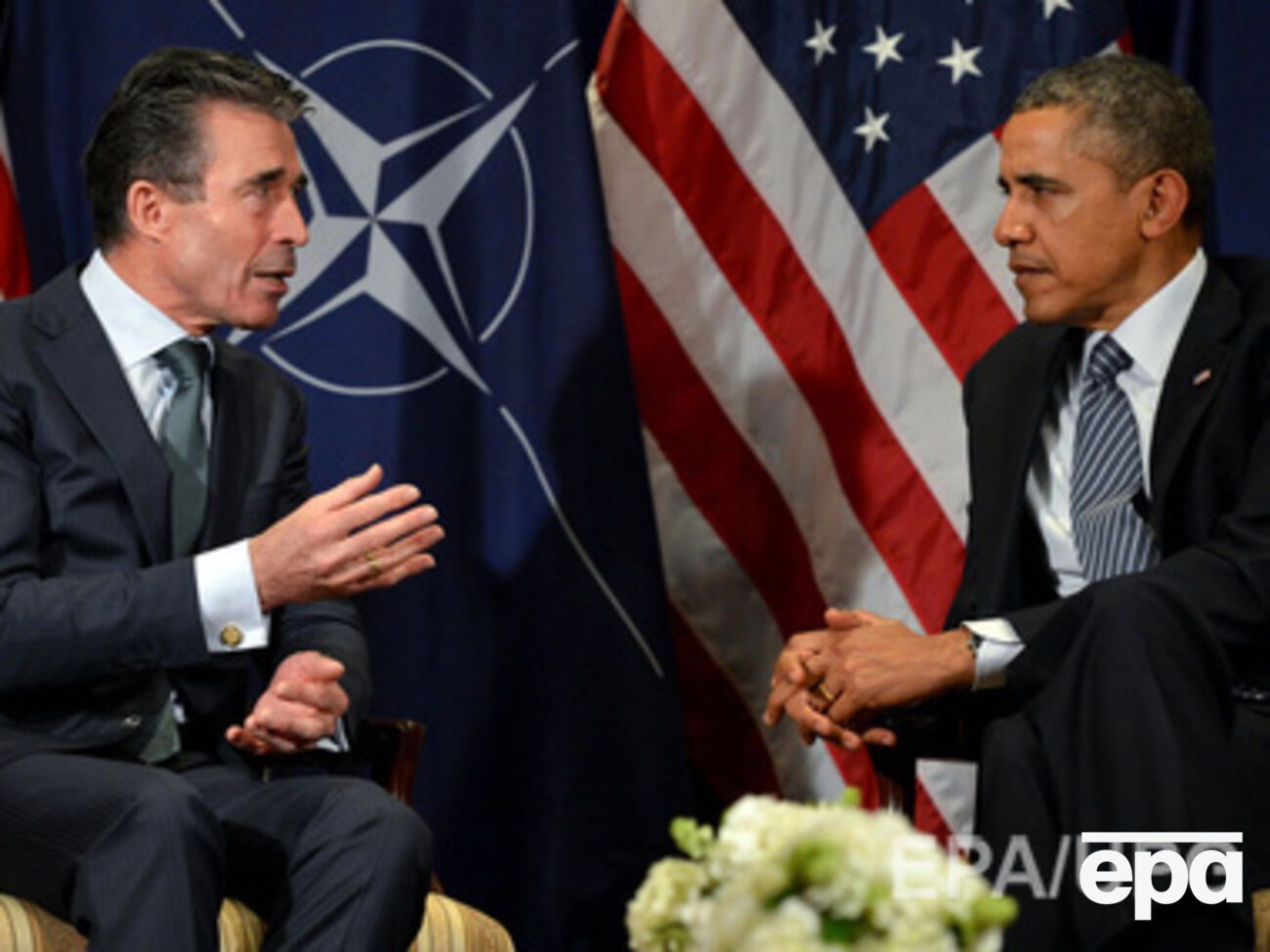 Обама и Расмуссен говорили о влиянии российской агрессии на европейскую безопасность