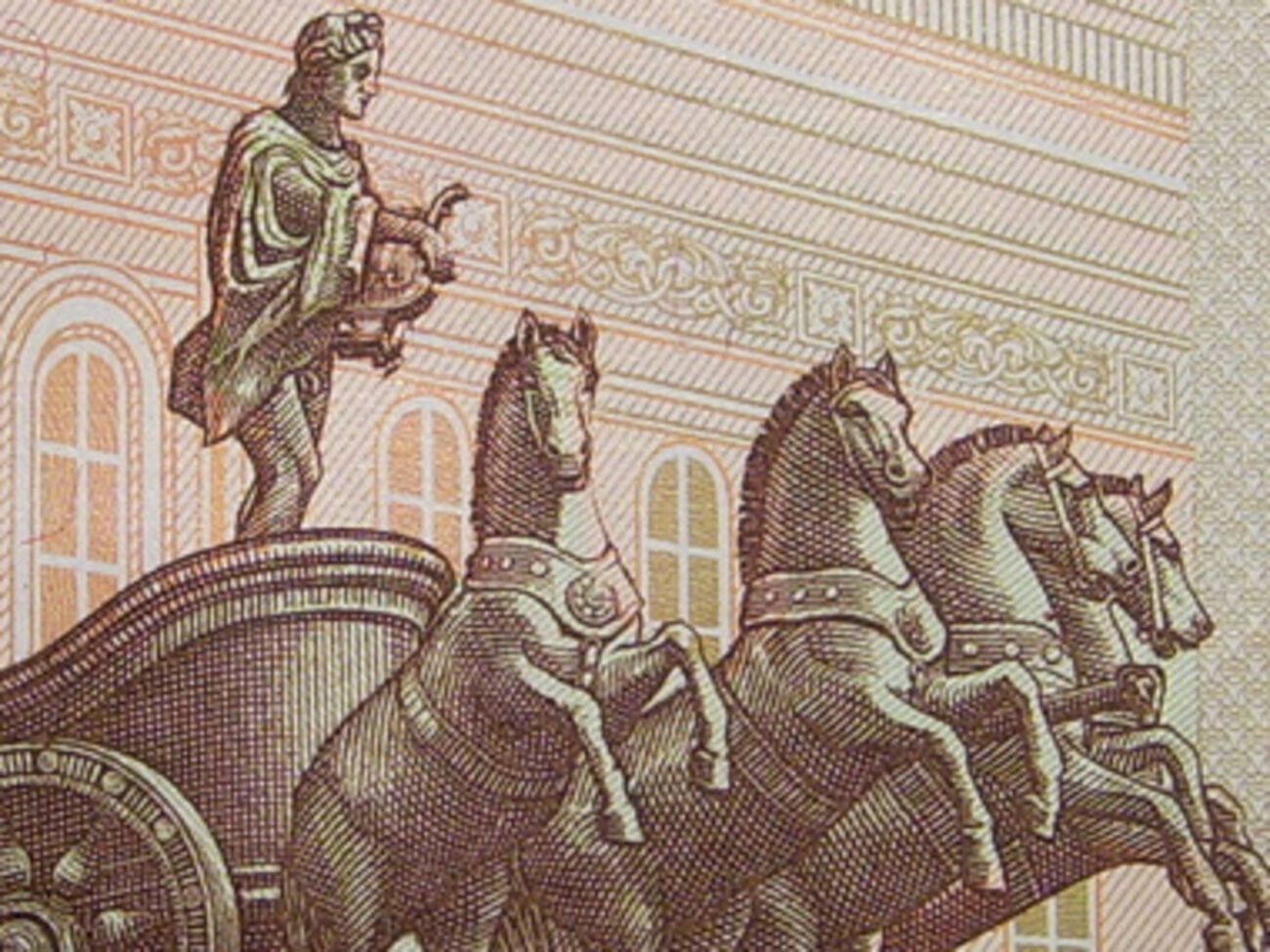 Изображение Аполлона на сторублевой банкноте