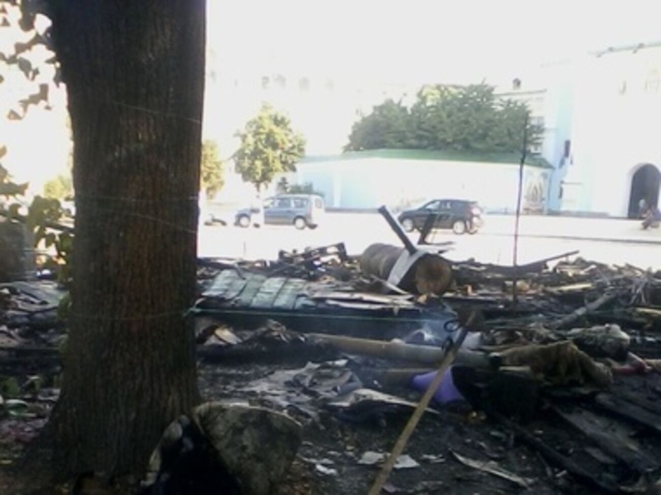 От бронежилетов остались одни обгоревшие пластины, отметили майдановцы