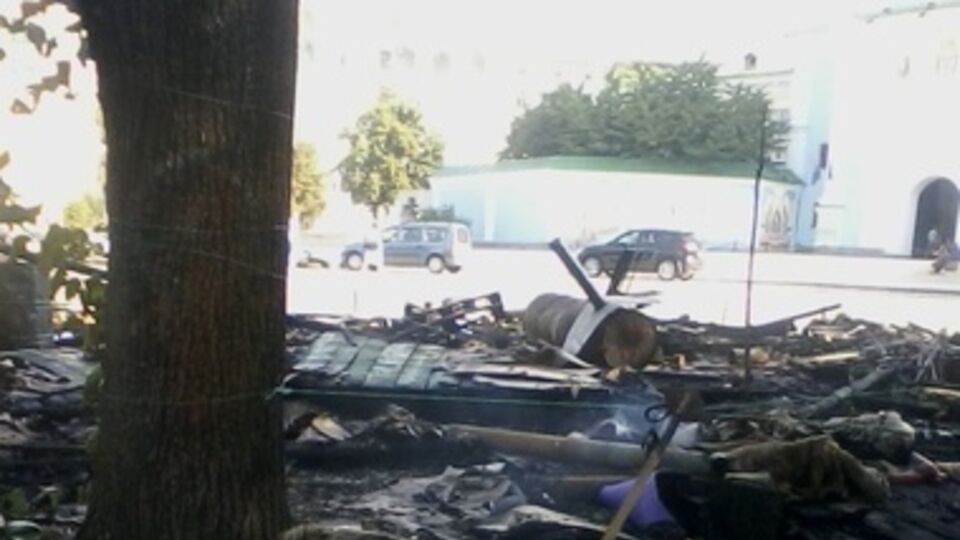 От бронежилетов остались одни обгоревшие пластины, отметили майдановцы