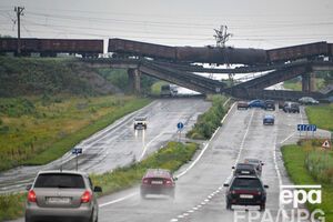 Взорванный 7 июля в районе Новобахмутовки Донецкой области железнодорожный мост